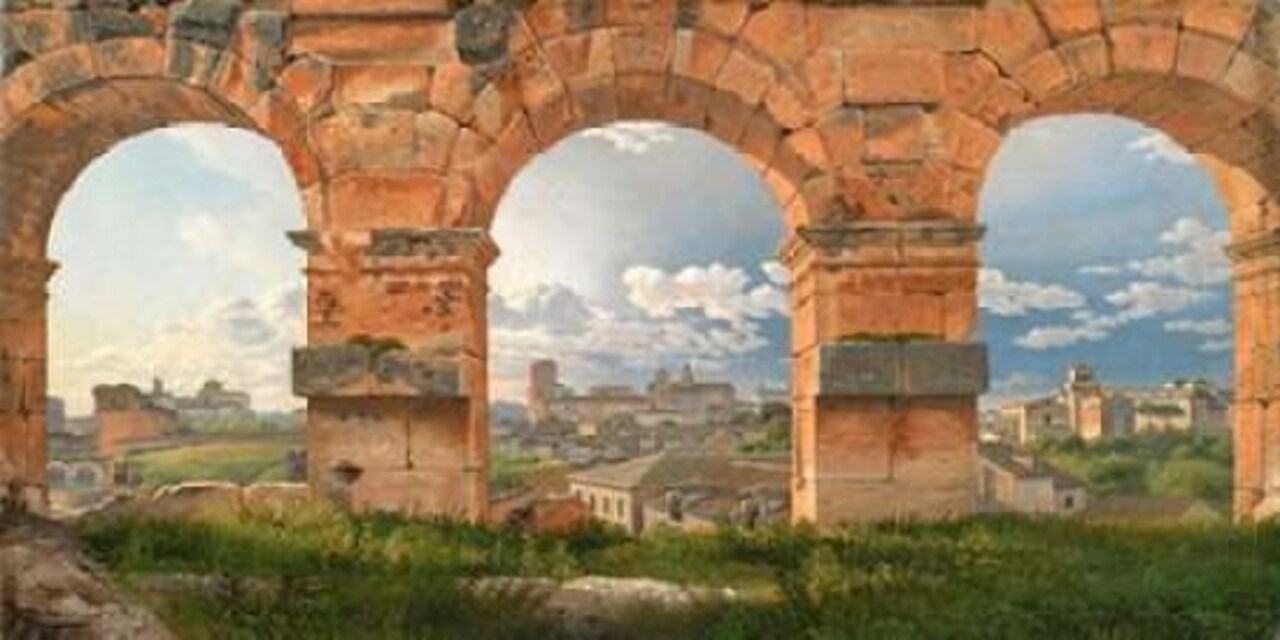 A View through The Arches of the Colosseum Rome Poster Print by Christoffer Wilhelm Eckersberg - Item # VARPDX2AA1963